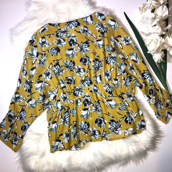 Only Mustard & Navy floral top - Picture 9 of 12